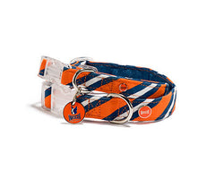 Mascot Old School Repp Orange & Blue Dog Collar