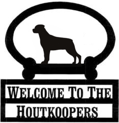 Sweeney Ridge Rottweiler Custom Welcome Sign