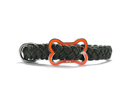 Mascot Sailor's Knot Solids Loden Dog Collar