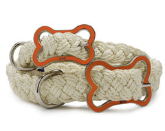 Mascot Sailor's Knot Naturals Orange Buckle Dog Collar