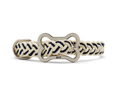 Mascot Sailor's Knot Naturals Navy & Natural Dog Collar