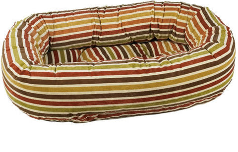 Bowsers Salsa Stripe Microvelvet Donut Dog Bed