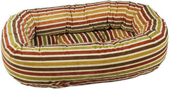 Bowsers Salsa Stripe Microvelvet Donut Dog Bed