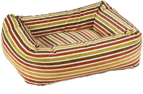 Bowsers Salsa Stripe Microvelvet Dutchie Dog Bed