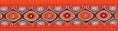 Red Dingo Snake Eyes Orange Bucklebone Dog Collar