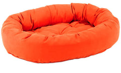 Bowsers Tangerine Twill Donut Dog Bed