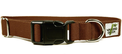 Wagging Green Tree Bark Dog Collar