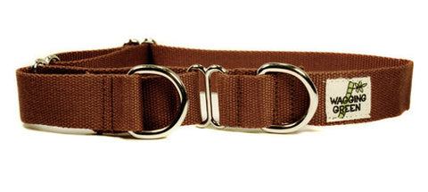 Wagging Green Tree Bark Martingale Style Dog Collar