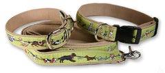 Belted Cow Green Tug of Dog Collar
