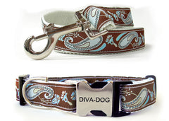 Diva Dog Turquoise Boho Dog Collar