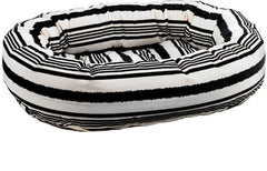 Bowsers Tuxedo Stripe Microvelvet Donut Dog Bed