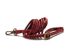 Mascot Vintage Red Leather Horseshoe Dog Leash