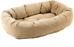 Bowsers White Russian Microvelvet Donut Dog Bed
