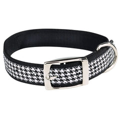 East Side Collection Black Houndstooth Dog Collar